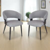 KL-2460 (1) The Attic Monarch Dining Chair, Dining set of 2 chair, Steel Grey Finish