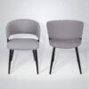 KL-2460 (3) The Attic Monarch Dining Chair, Dining set of 2 chair, Steel Grey Finish