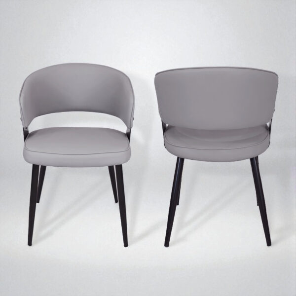 KL-2460 (3) The Attic Monarch Dining Chair, Dining set of 2 chair, Steel Grey Finish