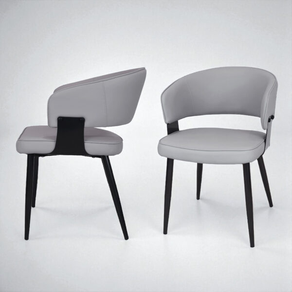 KL-2460 (4) The Attic Monarch Dining Chair, Dining set of 2 chair, Steel Grey Finish