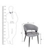 KL-2460 (8) The Attic Monarch Dining Chair, Dining set of 2 chair, Steel Grey Finish