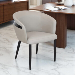 The Attic Sienna Luxe Dining Chair, Beige Finish