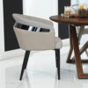 The Attic Sienna Luxe Dining Chair, Beige Finish