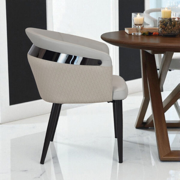 The Attic Sienna Luxe Dining Chair, Beige Finish