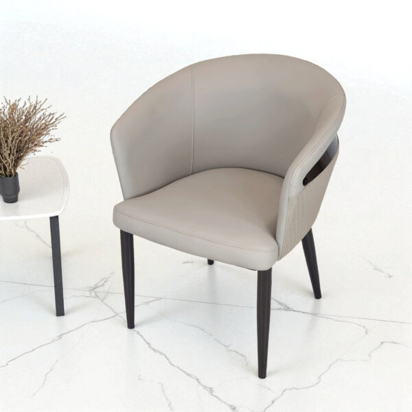 The Attic Sienna Luxe Dining Chair, Beige Finish