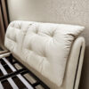 The Attic Luna Queen Size  Hydraulic Storage Bed with Tufted Cushion Headboard Cream Beige