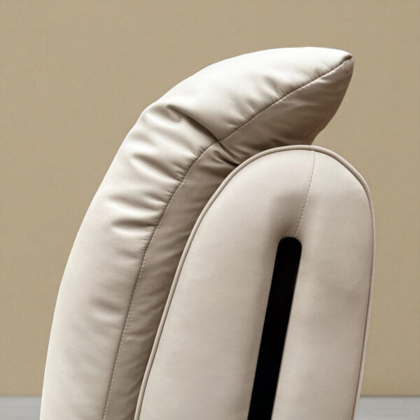 The Attic Luna Queen Size  Hydraulic Storage Bed with Tufted Cushion Headboard Cream Beige