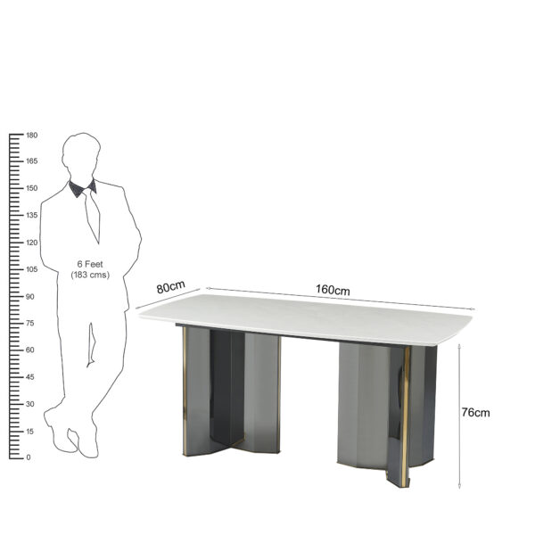 The Attic Valente Dining Table 160 cms