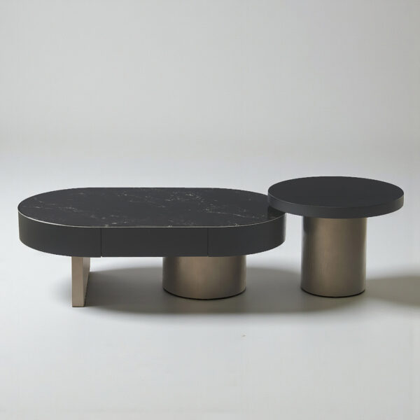 KL-2436 (7) The Attic Noir Luxe Coffee Table Set of 2