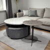 The Attic Aura Marble Coffee Table Set with Storage
