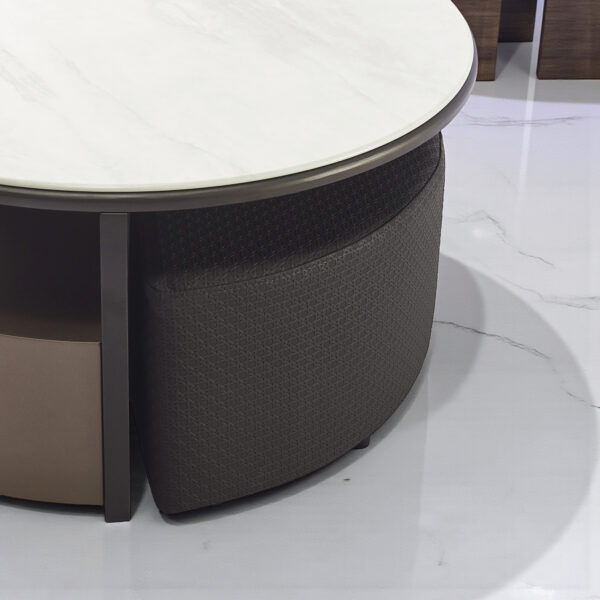 The Attic Aura Marble Coffee Table Set with Storage