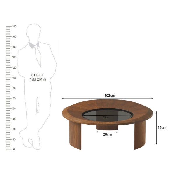 KL-2439 (8) The Attic Orion Walnut Coffee Table