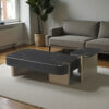KL-2441 (6) The Attic Obsidian Luxe Modern Black Marble & Gold Coffee Table Set