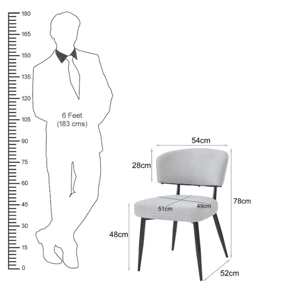 The Attic Noventa Dining Chair , Light Grey