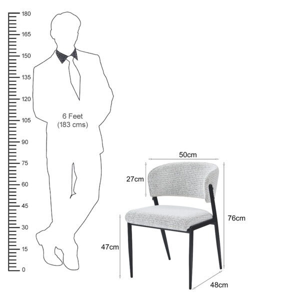 The Attic Arcello Dining Chair , Off White