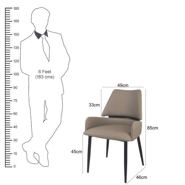 The Attic Zentro Dining Chair , Khakhi