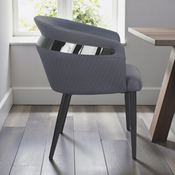 KL-2469 (1) The Attic Sienna Luxe Dining Chair , Steel Grey