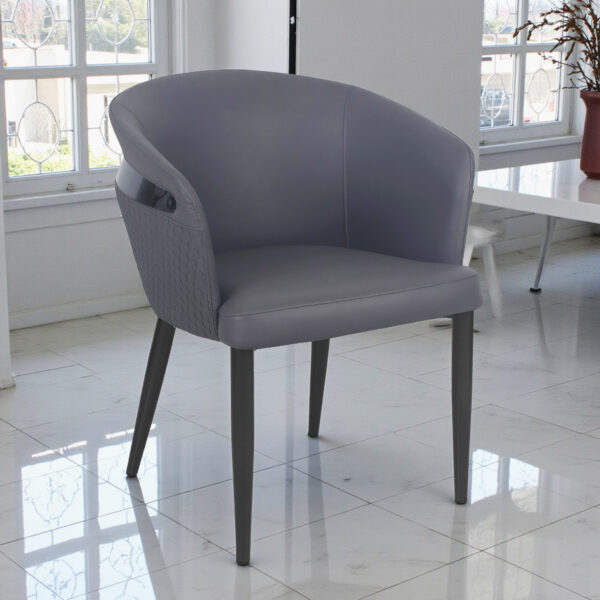 KL-2469 (2) The Attic Sienna Luxe Dining Chair , Steel Grey