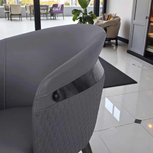 KL-2469 (5) The Attic Sienna Luxe Dining Chair , Steel Grey