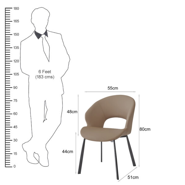 The Attic Volnix  Dining Chair , Caramel