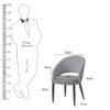 The Attic Revone Dining Chair ,Light Grey