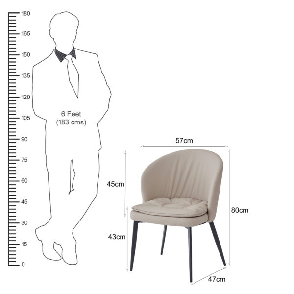 The Attic Xelvia Dining Chair , Cream