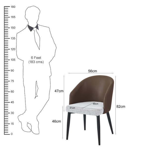 The Attic Vensio Dining Chair , Light Brown