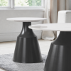 KL-2496 (3) The Attic Bolla Coffee Tables Set of 2 Modern Nesting Design,Titanium & Cream