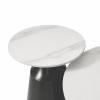 KL-2496 (6) The Attic Bolla Coffee Tables Set of 2 Modern Nesting Design,Titanium & Cream