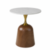 The Attic Bella Luxe End Table Gold Finish ,Honey