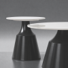 KL-2496 (7) The Attic Bolla Coffee Tables Set of 2 Modern Nesting Design,Titanium & Cream