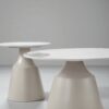 The Attic Ivory Luxe Coffee Tables Set of 2 White Marble Look,Ivory & Cream
