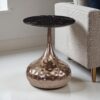 The Attic Luxe Hammered Copper End Table Antique Finish,Copper