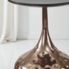 The Attic Luxe Hammered Copper End Table Antique Finish,Copper