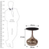 The Attic Luxe Hammered Copper End Table Antique Finish,Copper