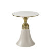The Attic Orion Black Marble Top End Table Sleek Design,Cream