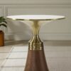 The Attic Verona Marble Top End Table Stylish Decor Piece,Honey & Gold