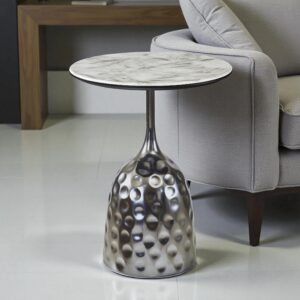 The Attic Celeste Round End Table Minimal Modern Look,Black