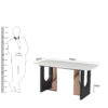 The Attic Echelon Dining Table 160 cms