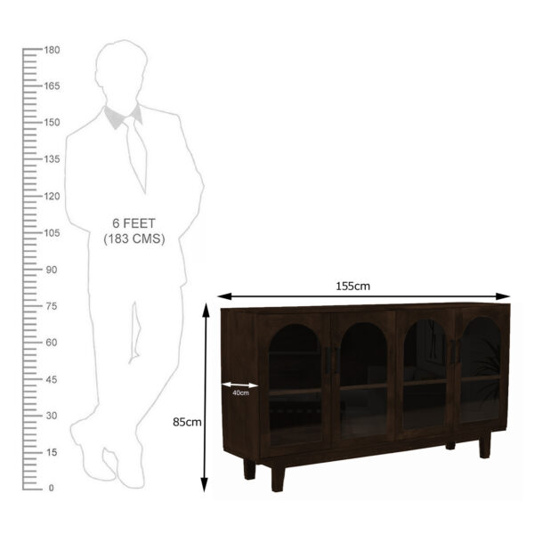 The Attic Roman Sideboard Walnut