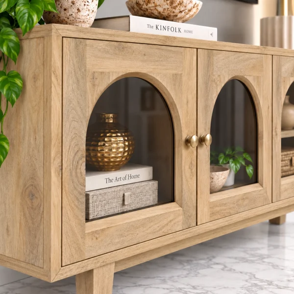 KL-2344Nat (3) The Attic Roman TV Cabinet Natural