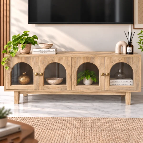 KL-2344Nat (6) The Attic Roman TV Cabinet Natural