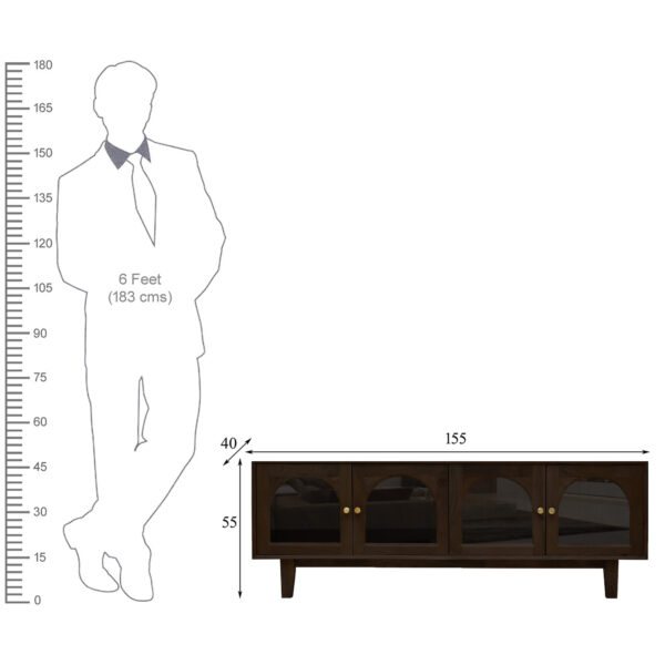KL-2344W (7) The Attic Roman TV Cabinet Walnut