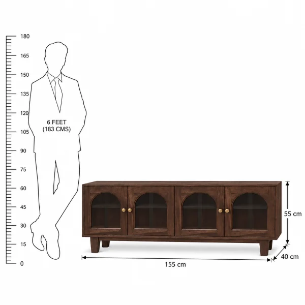 The Attic Roman TV Cabinet Walnut