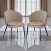 KL-2477 (1) The Attic Modern Crest 6 Seater Dining Set,Cream ,Rose Gold & Cream,160Cms
