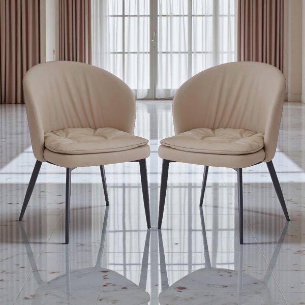 KL-2477 (1) The Attic Modern Crest 6 Seater Dining Set,Cream ,Rose Gold & Cream,160Cms