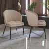 KL-2477 (2) The Attic Modern Crest 6 Seater Dining Set,Cream ,Rose Gold & Cream,160Cms