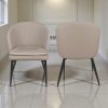 KL-2619 (6) The Attic Modern Crest 6 Seater Dining Set,Cream ,Rose Gold & Cream,160Cms