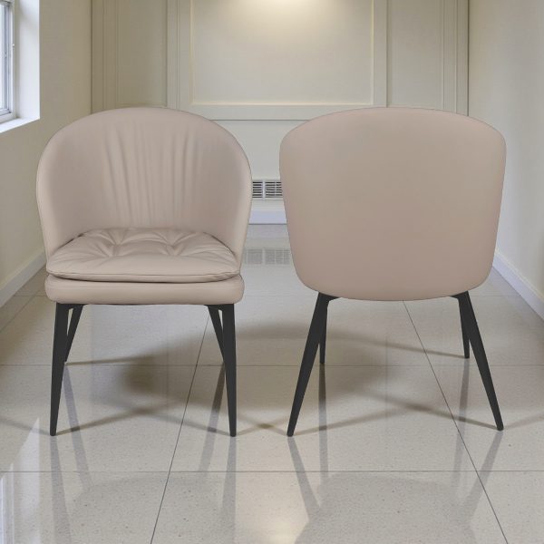 KL-2619 (6) The Attic Modern Crest 6 Seater Dining Set,Cream ,Rose Gold & Cream,160Cms