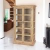 1 (2) The Attic Havenwood Glass Panel Bookshelf Cabinet